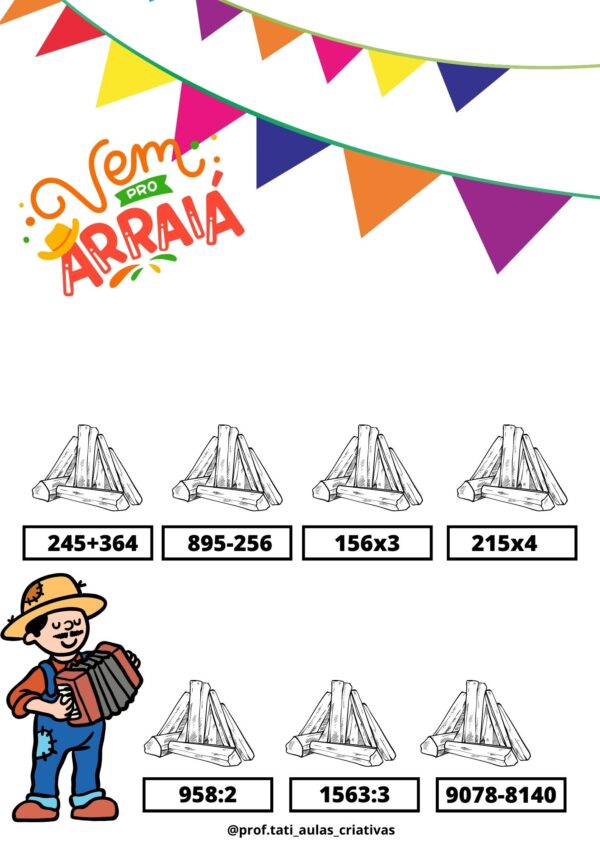 Atividade gratuita festa junina