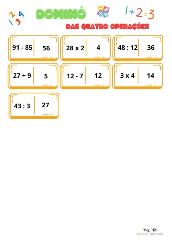 Dominó das quatro operações - Image 3