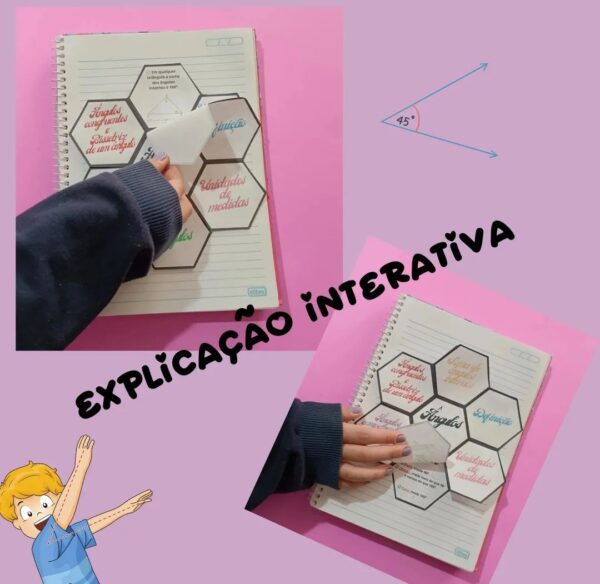 Explicação interativa de ângulos