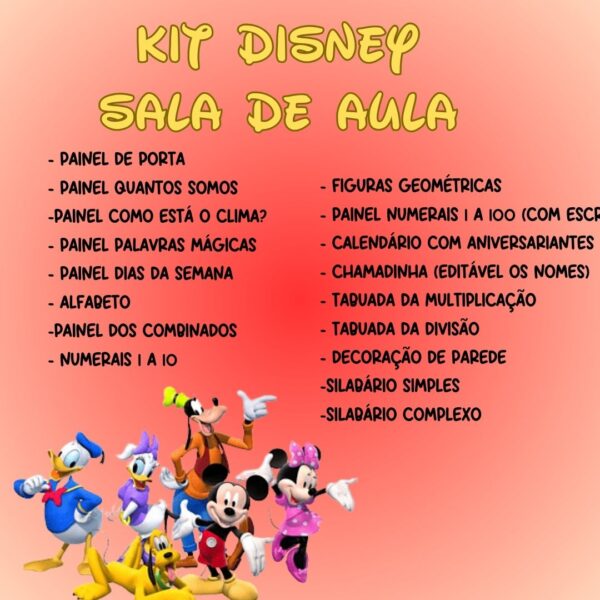 kit Disney sala de aula