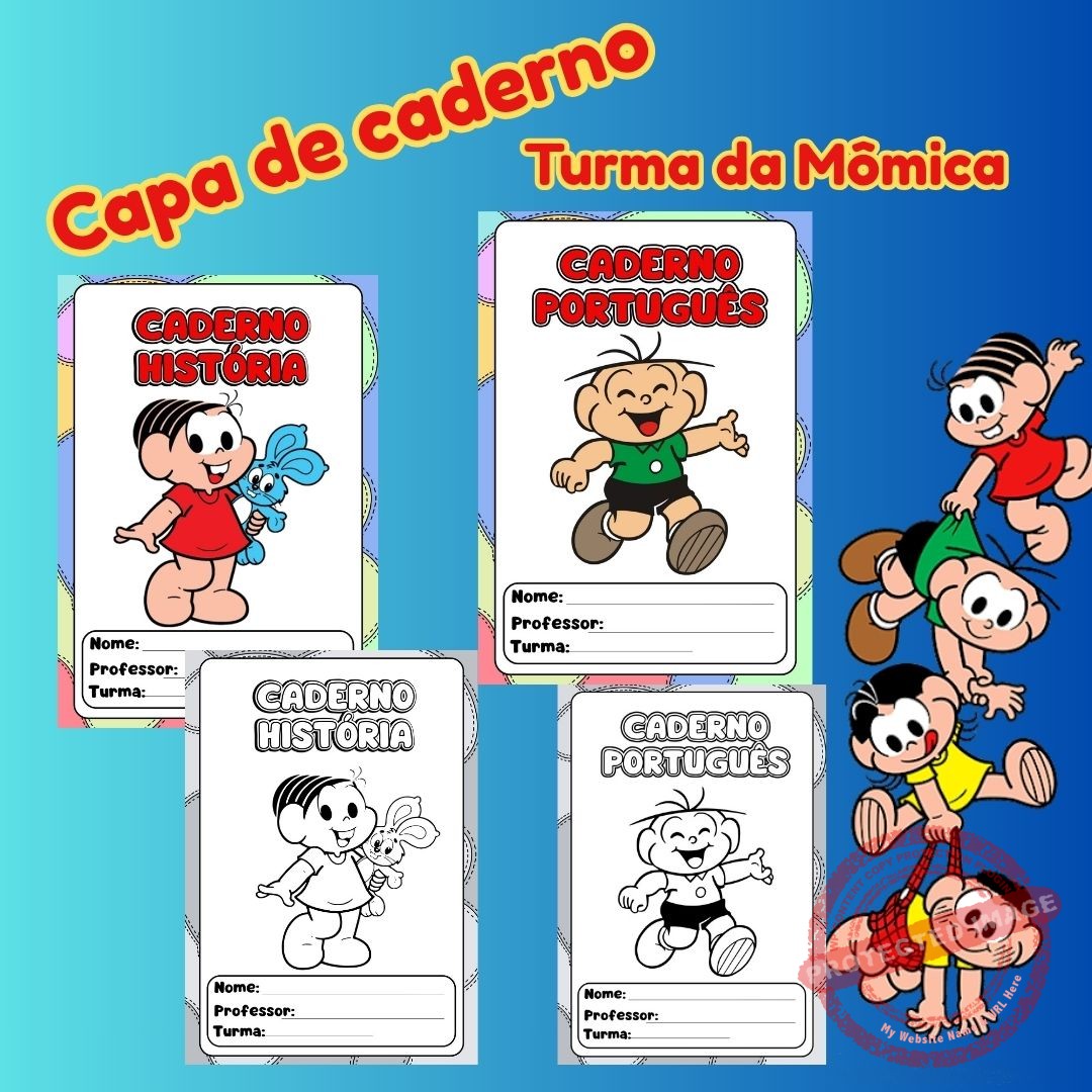 Capas de caderno Tuma da Mônica