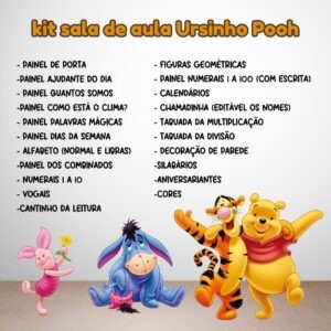 kit sala de aula Ursinho Pooh