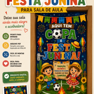 🌽⚽ PAINEL DE PORTA – COPA & FESTA JUNINA 🎉❤️